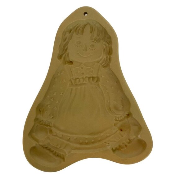 Brown Bag Cookie Art Raggedy Ann & Andy Stoneware Molds 1985 1986 - Picture 2 of 5